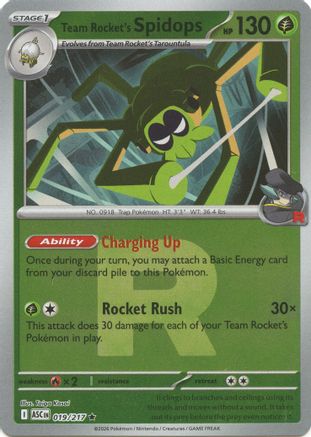 Team Rocket's Spidops (Team Rocket) 019 - Reverse Holofoil ME Ascended Heroes