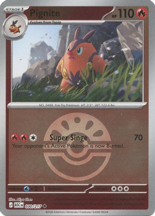 Pignite (Friend Ball) 030 - Reverse Holofoil ME Ascended Heroes