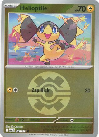 Helioptile (Quick Ball) 063 - Reverse Holofoil ME Ascended Heroes