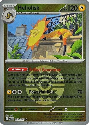 Heliolisk 064/217 - Reverse Holofoil ME Ascended Heroes