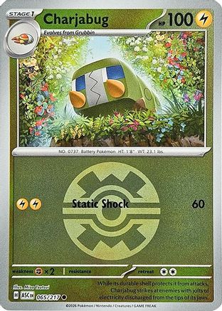 Charjabug (Quick Ball) 065 - Reverse Holofoil ME Ascended Heroes