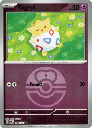 Togepi (Love Ball) 080 - Reverse Holofoil ME Ascended Heroes