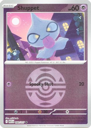 Shuppet (Dusk Ball) 090 - Reverse Holofoil ME Ascended Heroes