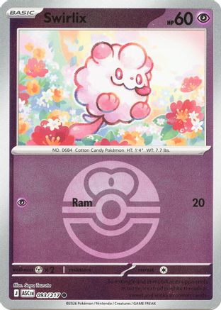 Swirlix (Love Ball) 093 - Reverse Holofoil ME Ascended Heroes