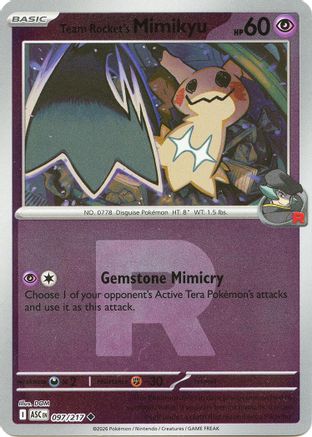 Team Rocket's Mimikyu 097/217 - Reverse Holofoil ME Ascended Heroes