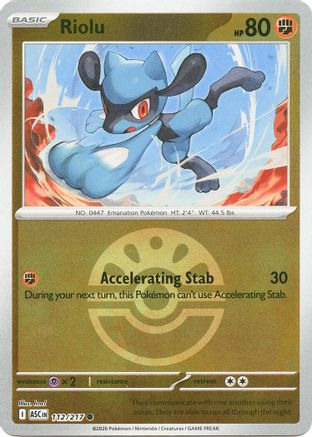 Riolu (Friend Ball) 112 - Reverse Holofoil ME Ascended Heroes
