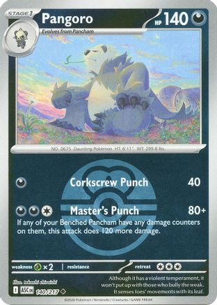 Pangoro (Love Ball) 140 - Reverse Holofoil ME Ascended Heroes