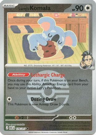 Larry's Komala (Poke Ball) 175 - Reverse Holofoil ME Ascended Heroes