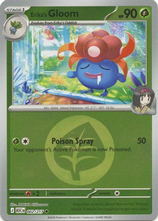 Erika's Gloom (Energy Symbol Pattern) 002 - Reverse Holofoil ME Ascended Heroes