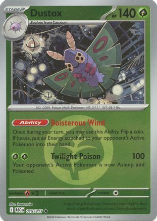 Dustox 015/217 - Reverse Holofoil ME Ascended Heroes