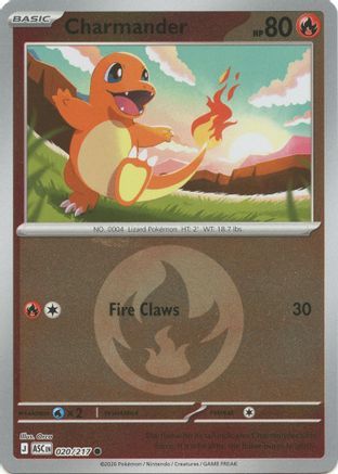 Charmander (Energy Symbol Pattern) 020 - Reverse Holofoil ME Ascended Heroes