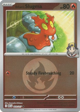 Ethan's Slugma (Energy Symbol Pattern) 023 - Reverse Holofoil ME Ascended Heroes