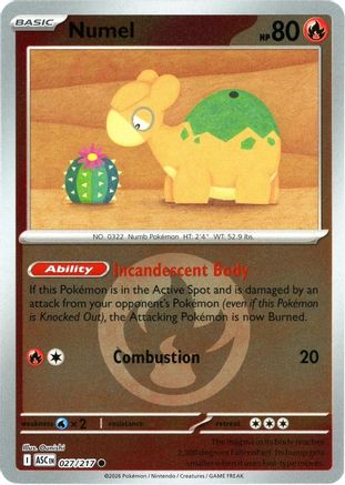Numel 027/217 - Reverse Holofoil ME Ascended Heroes
