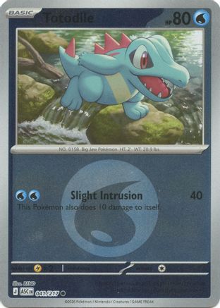 Totodile (Energy Symbol Pattern) 041 - Reverse Holofoil ME Ascended Heroes