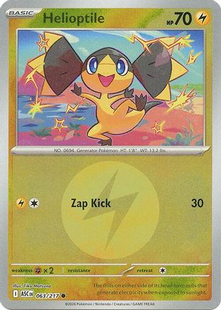 Helioptile (Energy Symbol Pattern) 063 - Reverse Holofoil ME Ascended Heroes