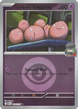 Team Rocket's exeggcute (Energy Symbol Pattern) 077 - Reverse Holofoil ME Ascended Heroes