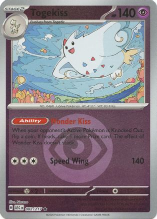 Togekiss 082/217 - Reverse Holofoil ME Ascended Heroes