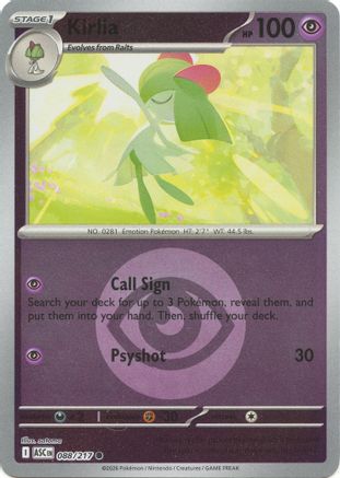Kirlia (Energy Symbol Pattern) 088 - Reverse Holofoil ME Ascended Heroes