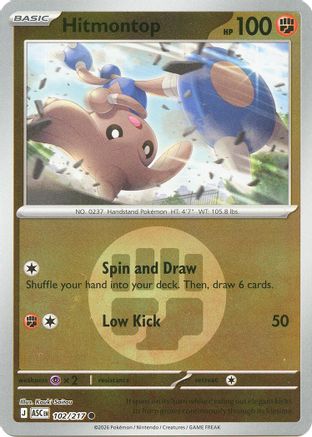 Hitmontop 102/217 - Reverse Holofoil ME Ascended Heroes