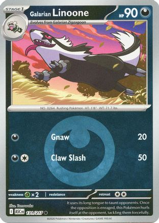 Galarian Linoone (Energy Symbol Pattern) 131 - Reverse Holofoil ME Ascended Heroes