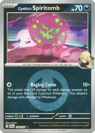 Cynthia's Spiritomb 133/217 - Reverse Holofoil ME Ascended Heroes