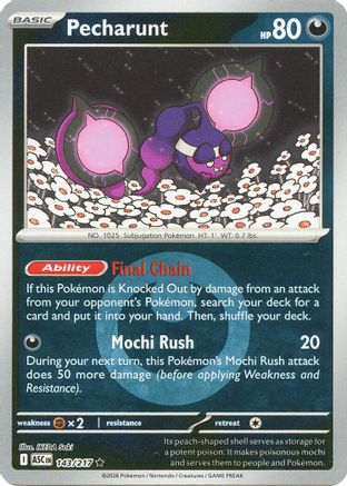 Pecharunt (Energy Symbol Pattern) 143 - Reverse Holofoil ME Ascended Heroes