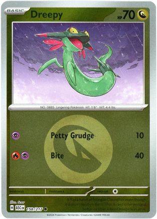 Dreepy 158/217 - Reverse Holofoil ME Ascended Heroes