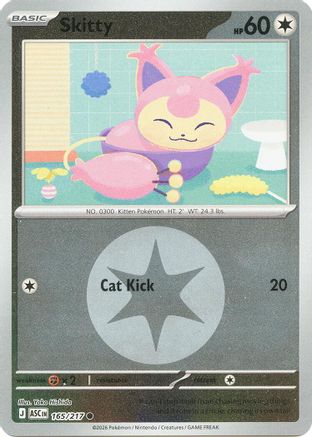 Skitty (Energy Symbol Pattern) 165 - Reverse Holofoil ME Ascended Heroes