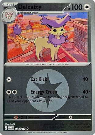 Delcatty (Energy Symbol Pattern) 166 - Reverse Holofoil ME Ascended Heroes