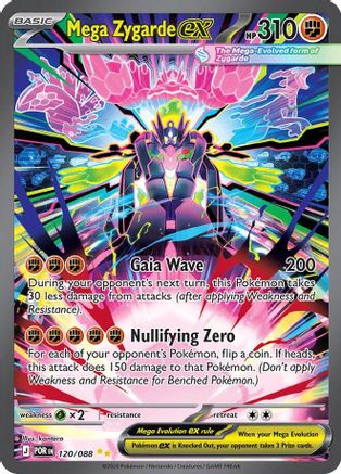 Mega Zygarde ex 120/088 - Holofoil ME03 Perfect Order