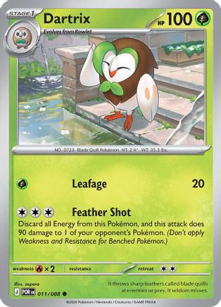 Dartrix 011 - Reverse Holofoil ME03 Perfect Order