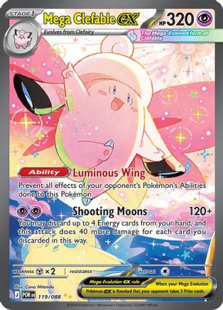 Mega Clefable ex 119/088 - Holofoil ME03 Perfect Order