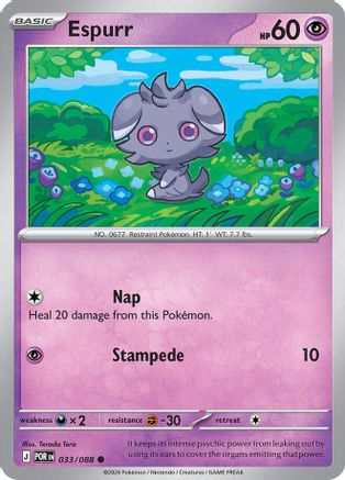 Espurr 033/088 - Reverse Holofoil ME03 Perfect Order