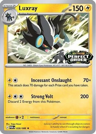 Luxray (Perfect Order Stamped) 028 - Holofoil Miscellaneous Cards