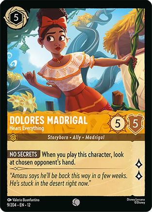 Dolores Madrigal - Hears Everything (9/204) - Wilds Unknown Cold Foil