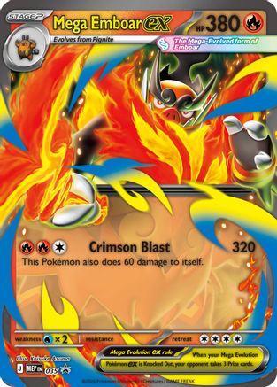 Mega Emboar ex 035 - Holofoil ME Mega Evolution Promo