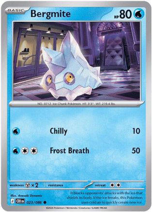 Bergmite 023 - Reverse Holofoil ME04 Chaos Rising