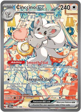 Cinccino ex 119/086 - Holofoil ME04 Chaos Rising