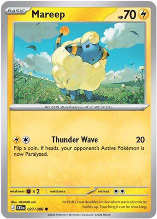 Mareep 027 - Reverse Holofoil ME04 Chaos Rising
