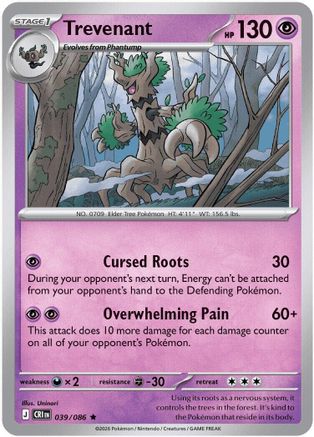 Trevenant 039 - Holofoil ME04 Chaos Rising