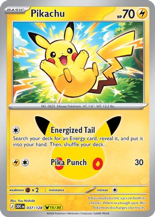 Pikachu 037/128 - Holofoil ME 30th Celebration