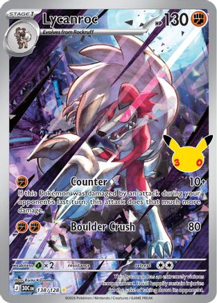 Lycanroc 138 - Holofoil ME 30th Celebration