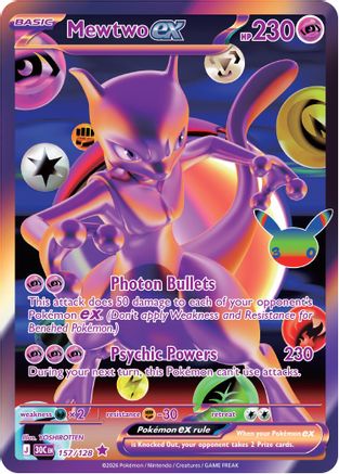 Mewtwo ex 157 - Holofoil ME 30th Celebration