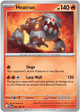 Heatran 007 - Reverse Holofoil ME05 Pitch Black
