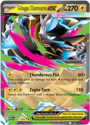 Mega Zeraora ex 027/084 - Holofoil ME05 Pitch Black
