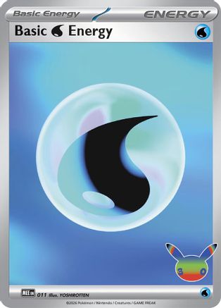 Basic Water Energy 011 - Holofoil MEE Mega Evolution Energies