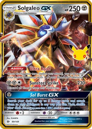Solgaleo GX 089 - Holofoil ME 30th Celebration Classic Collection