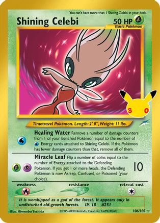 Shining Celebi 106 - Holofoil ME 30th Celebration Classic Collection