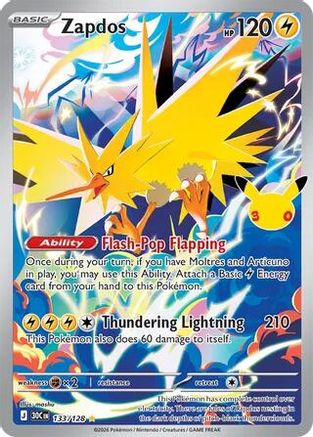 Zapdos 133/128 - Holofoil ME 30th Celebration