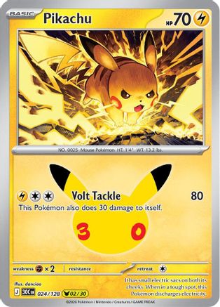 Pikachu 024/128 - Holofoil ME 30th Celebration